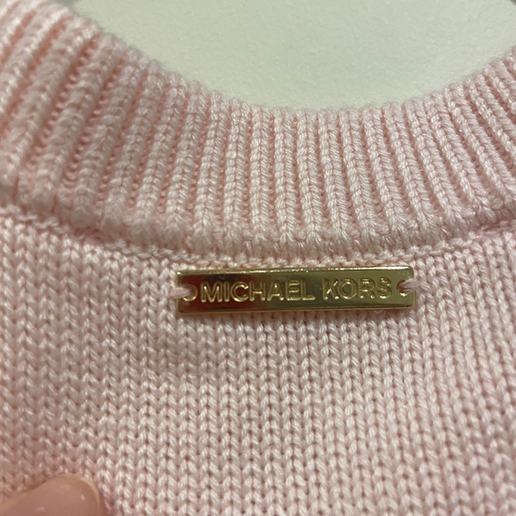 Michael Kors Pink Knitted Cut Out Sweater Size S - Picture 3 of 5